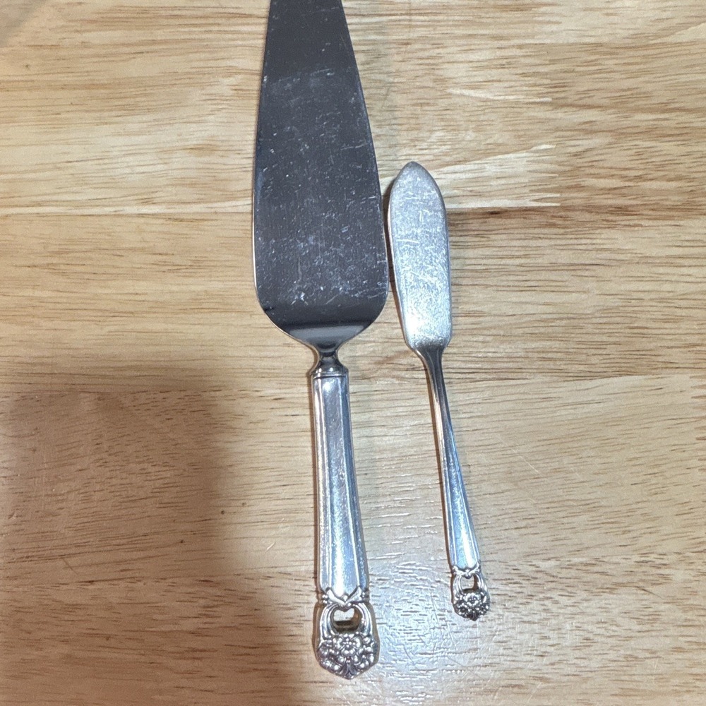 Rogers Bros 1847 Eternally Yours Silverplate Pie Server & Butter Spread Knife
